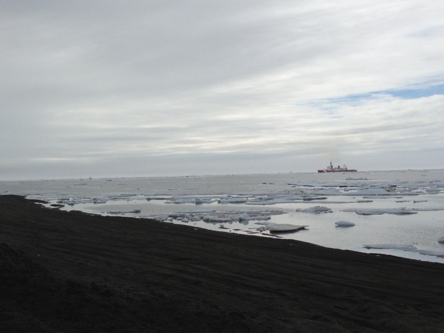 USCG Polar Star off Barrow in the ice.