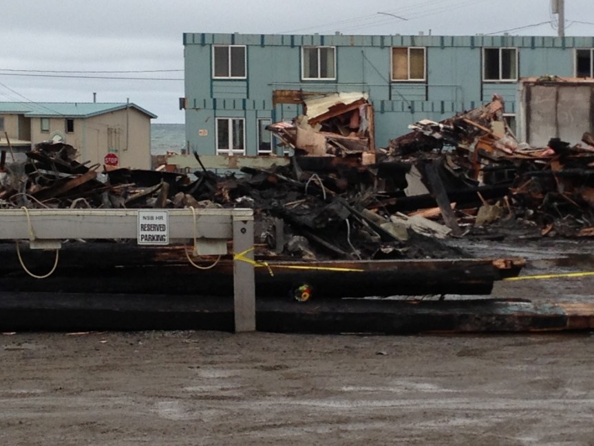 Top of the World Hotel in the background