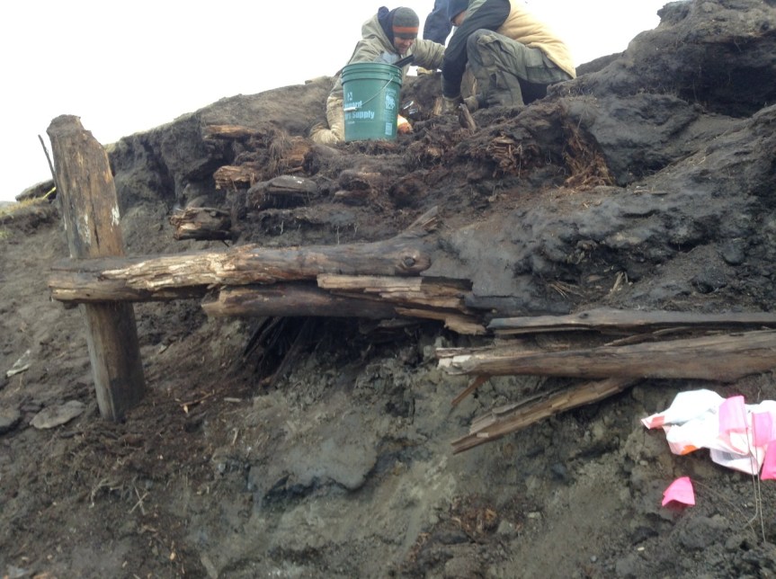 VIew from the side showing 