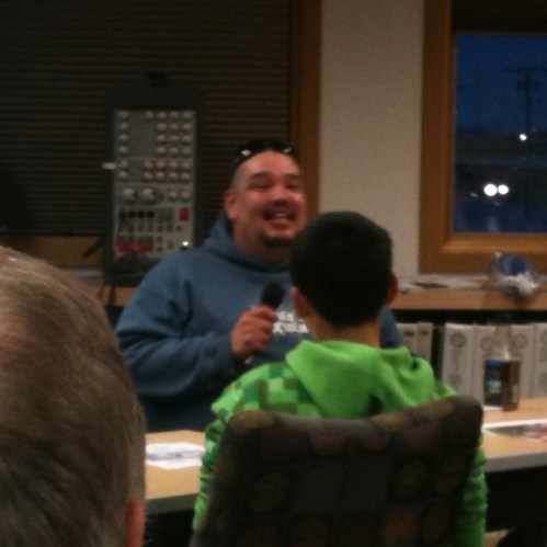 Dan takes questions from the audience.