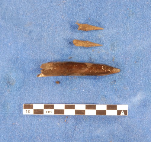 Fragments of arrowheads.