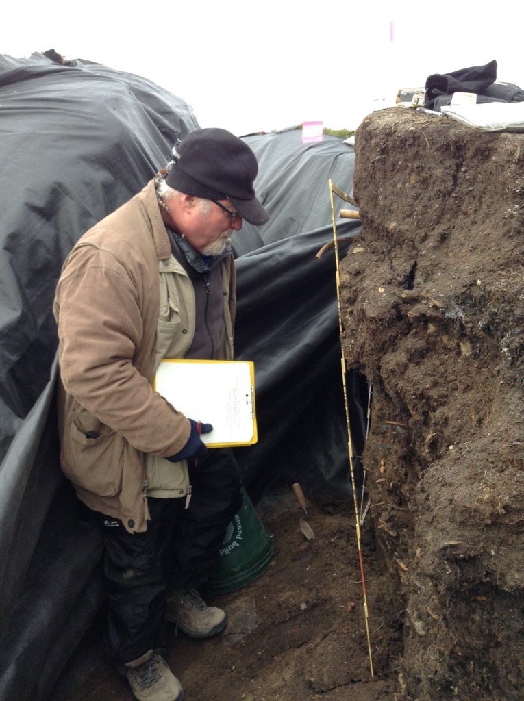 Owen Mason examining the profile of CS 1.