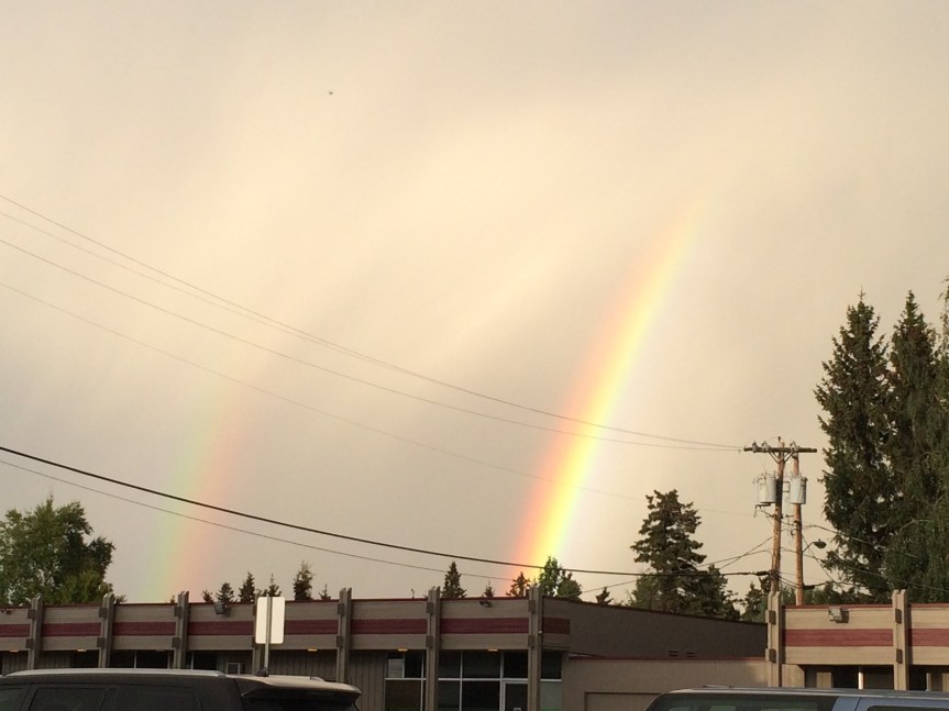 Closer shot of the rainbow 