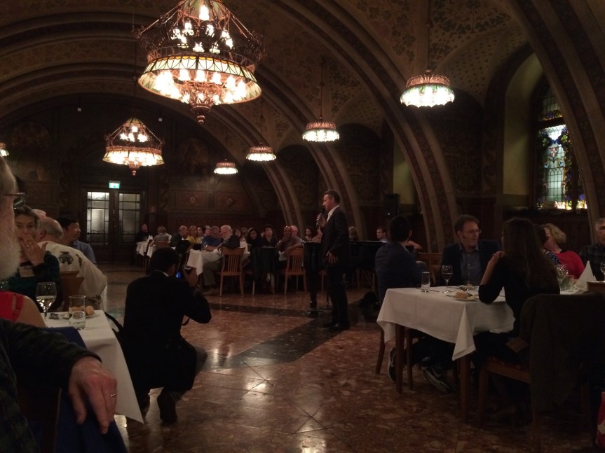 Conference banquet in Wiener Rathauskeller.